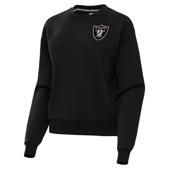 Women's Antigua Black Las Vegas Raiders Victory Pullover Sweatshirt