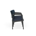 thumbnail image 4 of Lenox Steel Reception Waiting 3-Seat Chair / Charcoal Steel / Blue / Blue, 4 of 5