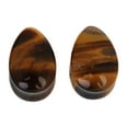 thumbnail image 2 of Pair Ear Gauge Double Flared Body Jewelry 10mm Tigers Eye, 2 of 6