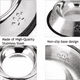 thumbnail image 5 of 2 Pack Plato Mascota Comederos Para Agua Perros Agua Comida Plata, 5 of 5