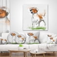 thumbnail image 4 of Designart Funny Dog Walking on Grass - Animal Throw Pillow - 12x20, 4 of 5
