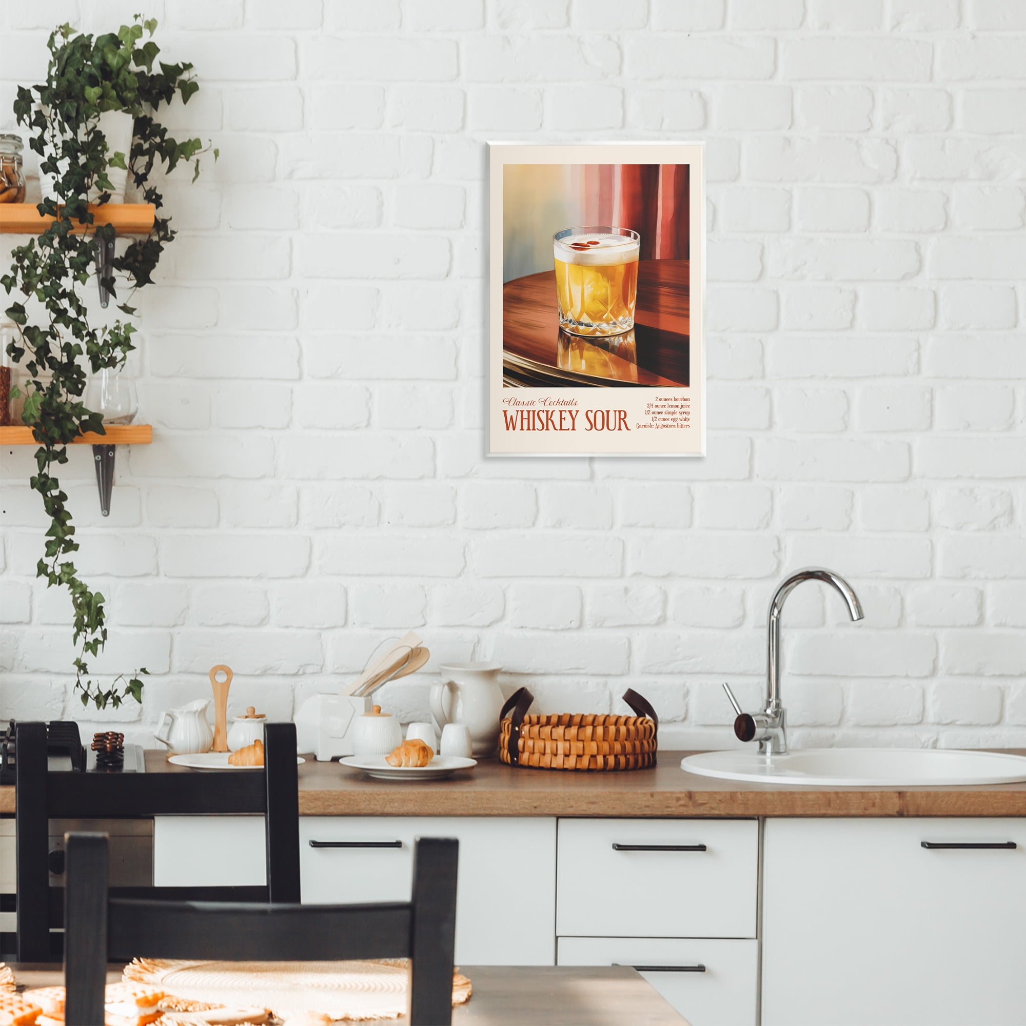 Stupell Industries Whiskey Sour on Table Wall Plaque Art, design by Andreas Magnusson