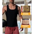 thumbnail image 7 of POP CLOSETS Sauna Sweat Suit Men Weight Loss Shapewear Heat Trapping Sweat T-Shirt Compression Vest, 7 of 7