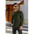 thumbnail image 6 of COOFANDY Men's Long Sleeve Lightweight Knit Polo Shirt - Fashion Casual Collared T-Shirt Sweater, 6 of 8