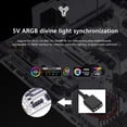 thumbnail image 3 of Enfriador de CPU de 120 mm 5V 3Pin ARGB Sync Cooler Fan 12V 4 Pin PWM (Positivo negro), 3 of 9