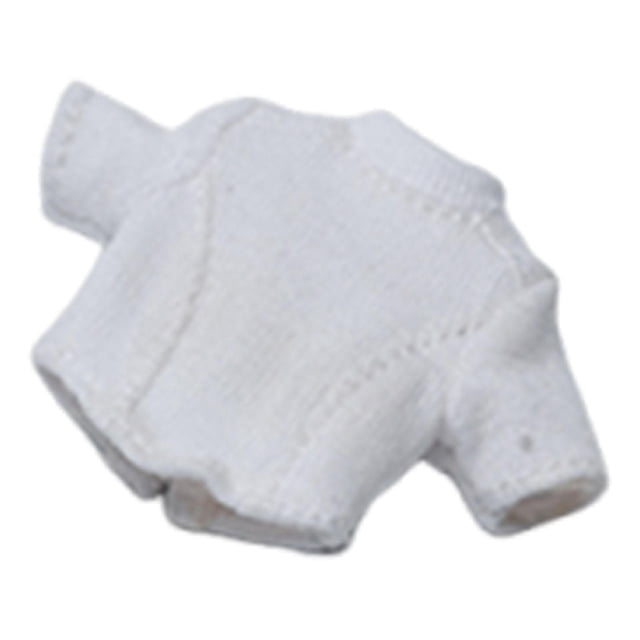 Ropa en miniatura de tela duradera a escala 1/12, accesorio para figura de acción femenina. Camiseta blanca