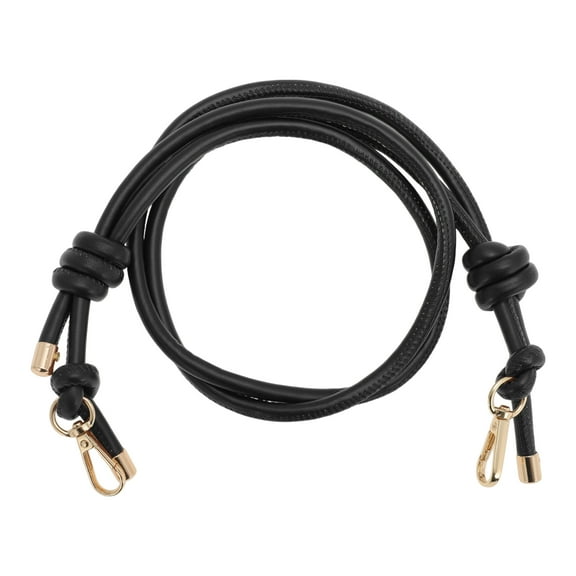 Unique Bargains 1 Pc Fashionable Handbag Strap for Office Black PU Metal