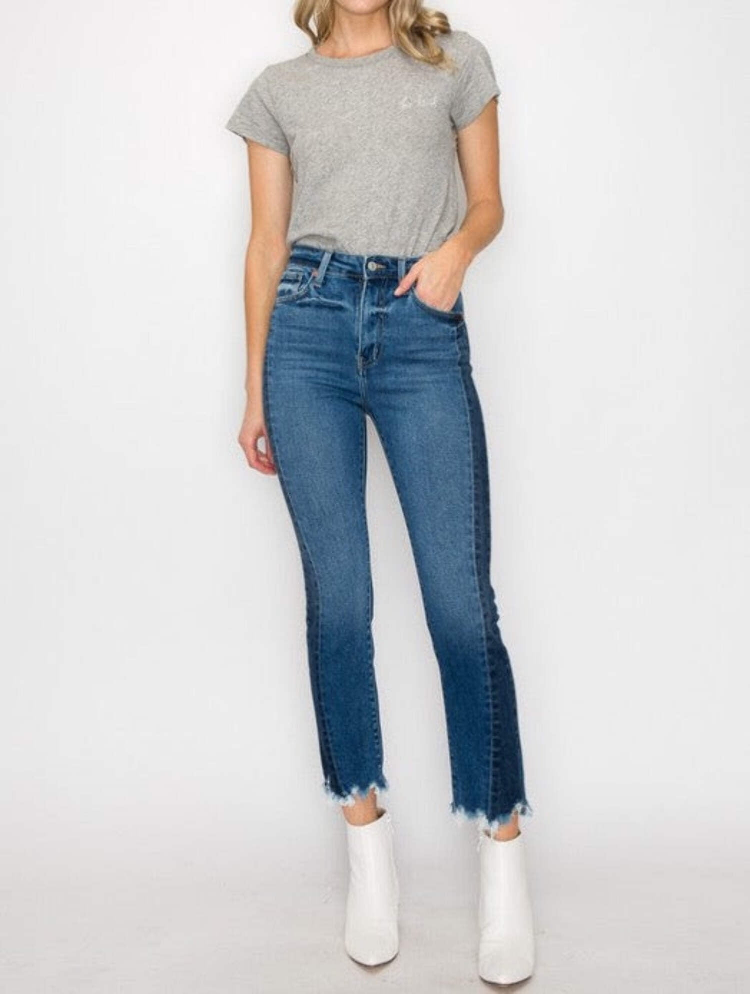 ◆UNKNOWN PLANET◆ High rise slim straight fit denim PT High Rise Slim Straight Jeans - Walmart.com