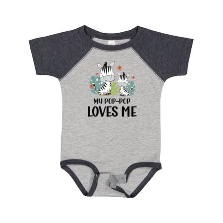 

Inktastic Zebra My Pop-pop Loves Me Gift Baby Boy or Baby Girl Bodysuit