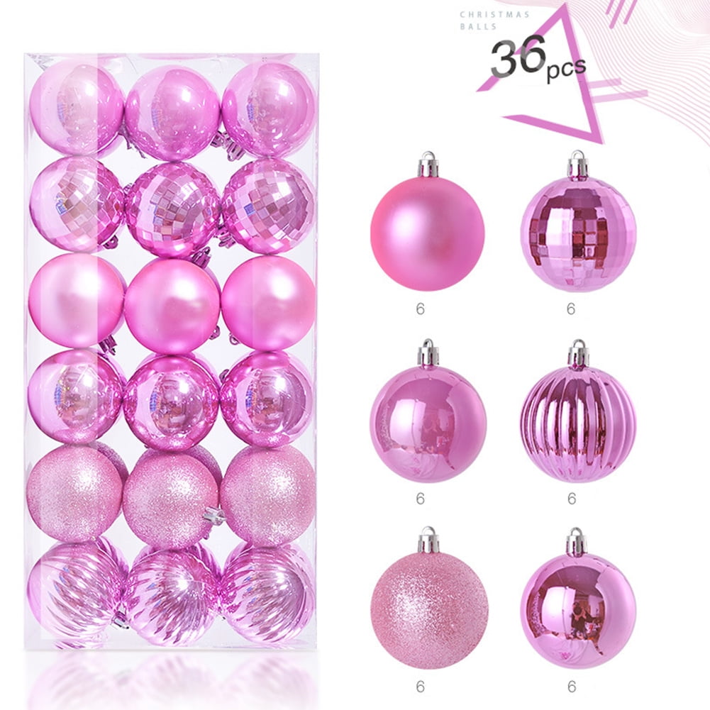 CSCHome 36PCS Christmas Balls Ornaments for Christmas Tree,Shatterproof