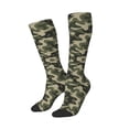 thumbnail image 2 of Womens Green Camouflage Pattern Knee High Socks Comfy Thermal Boot Long Socks, 2 of 7