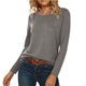 thumbnail image 4 of Ounisa Womens Slim Fit Velvet Burnout Top Cowl Neck Long Sleeve See Through Shirt Blouses Tops, 4 of 7