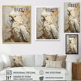 thumbnail image 4 of Designart "Elegance In Beige Parrot Feathers II" Parrot Floater Framed Wall Decor, 4 of 5