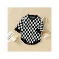 thumbnail image 4 of Bagilaanoe Newborn Baby Girl Boy Rompers Sweater Checkerboard Print Long Sleeve Knitted Bodysuit 3M 6M 12M 18M 24M Infant Fall Winter One Piece Jumpsuit, 4 of 9