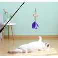 thumbnail image 4 of Cat Teaser Wand Toys, Extra Long Durable Interactive Cat Toy, 2 in 1 Spring Cat Wand Toy, for Bored Indoor Adult Cats, Bird Teaser Cat Accessories Enrichment, 4 of 5