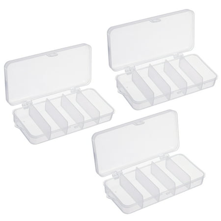 Uxcell Fishing Lure Storage Box Fish Tackle Container Clear 3 Pack
