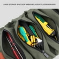 thumbnail image 3 of Labymos Canvas Roll-up Tool Bag, Multi-Purpose Tool Roll Pouch Tool Organizer with 5 Zipper Pockets, 3 of 8