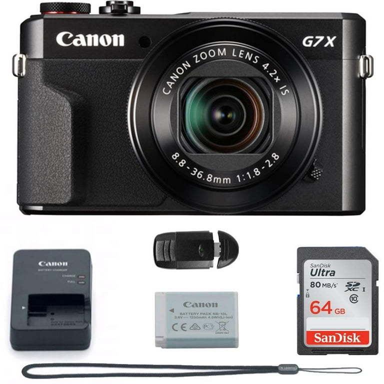 Canon PowerShot G7 X Mark (Black) International Version - Expo Bundle - Walmart.com