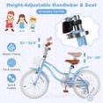 thumbnail image 5 of Costway 18" Kids Bike Toddler Bicycle with Training Wheel Kickstand for 4-8 Years Navy, 5 of 9