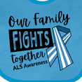 thumbnail image 4 of Inktastic Our Family Fights Together ALS Awareness Boys or Girls Baby Bib, 4 of 4