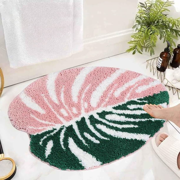 Alfombrilla absorbente de baño | Alfombra de franela impermeable antideslizante para suelo | Alfombra suave extra gruesa de 30 mm | Capa limpiadora de pies de poliéster lavable | 17,7 x 23,6