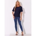thumbnail image 4 of DARING DIVA Women's Costume Sequin Clubwear Blouses T-Shirts M Navy Blue, 4 of 6