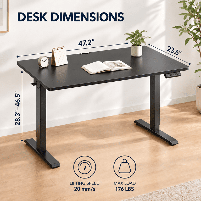 Chitooma 48" Electric Standing Desk, 4 Memory Presets photo 2