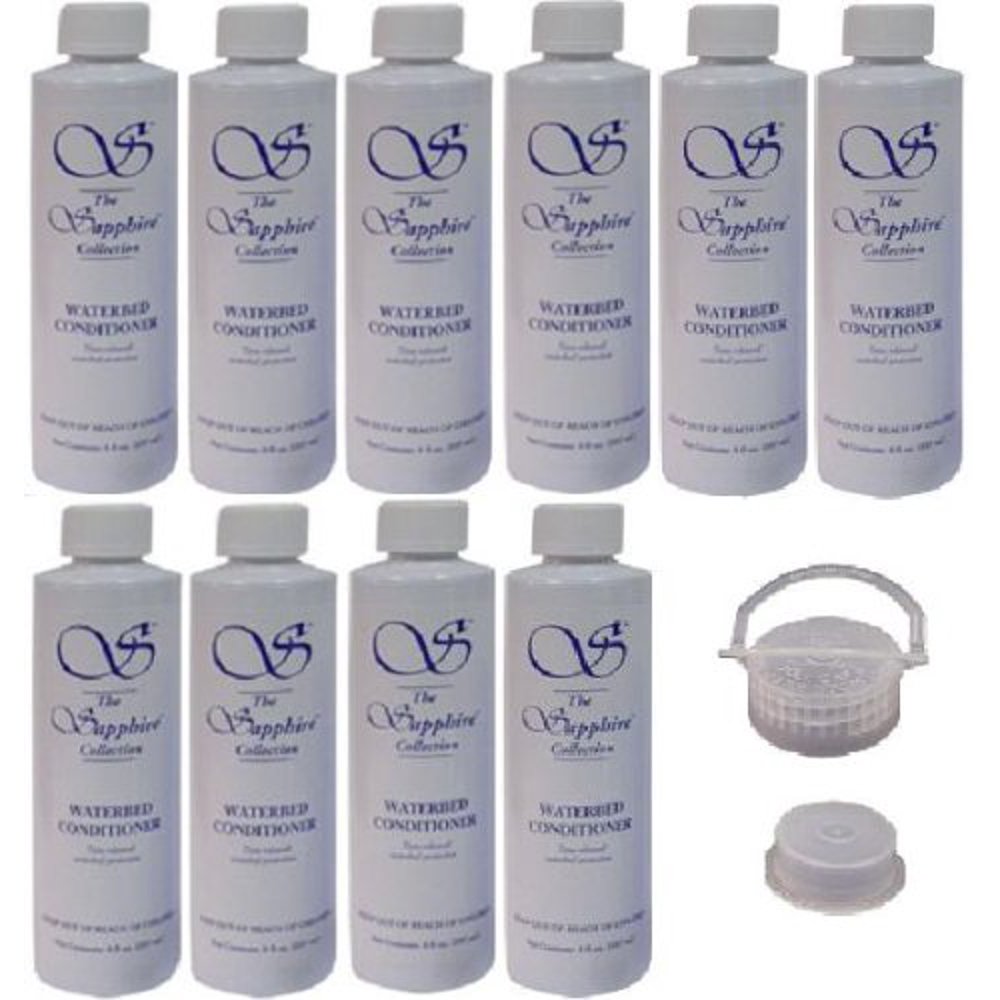 10 Bottles of Blue Magic 8 oz Sapphire Waterbed Conditioner with a Cap