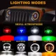 thumbnail image 2 of Par 7'' Faro H4 Ojo De Angel Rgb Drl Para Auto Moto Wrangler, 2 of 8