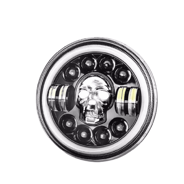 7'' Faro Led Universal Refacciones Moto Rgb Ojo De Angel
