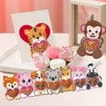 thumbnail image 5 of Valentines Day Cards Gift Set, 18 Pack DIY Candy Jar Greeting Cards with Animal Design & Heart Shaker Pouches - Valentine Gifts Exchange for Classroom Party Favors, 5 of 9