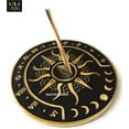 thumbnail image 3 of NauticalMart Brass Garden Sundial Clock - 8.5” Diameter Sundial Clock with Polished Brass Highlights, 3 of 5