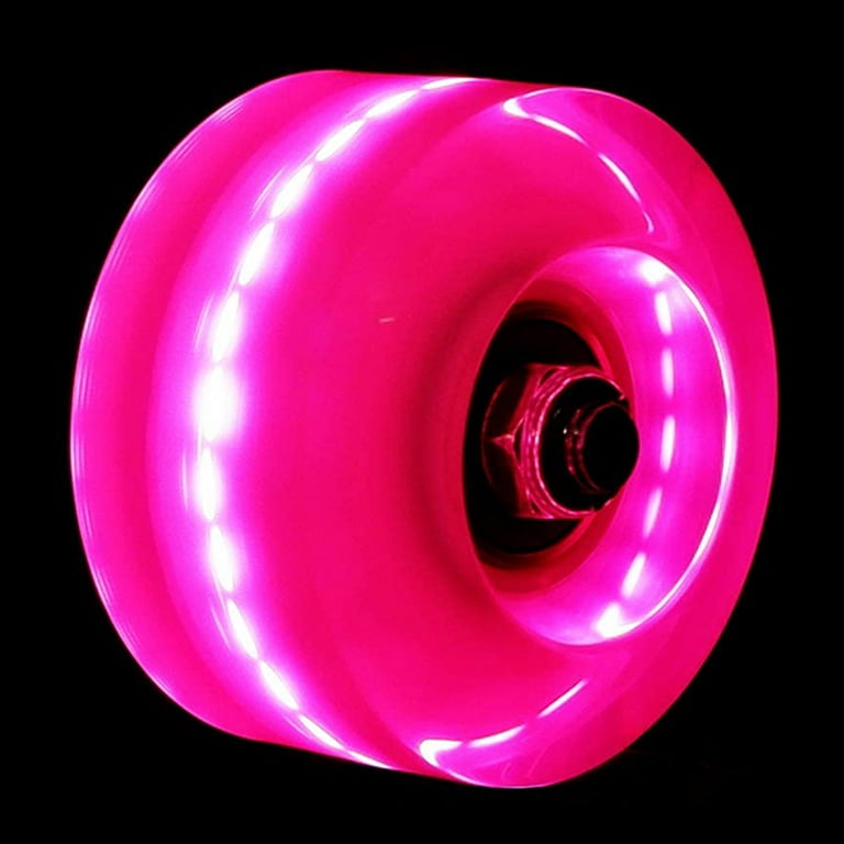 NVPPXV 4Pcs Luminous Light Up Roller Skate Wheels With Bearings Roller  Skates Accessories New