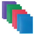 thumbnail image 4 of Dadiy Dunwell Colored Plastic Folder with Pockets and Prongs - (Assorted Colors, 6 Pack, 2 Pockets 3 Prongs), Colorful Folders with Brads, Office & School Folders with Fasteners(Black), 4 of 8