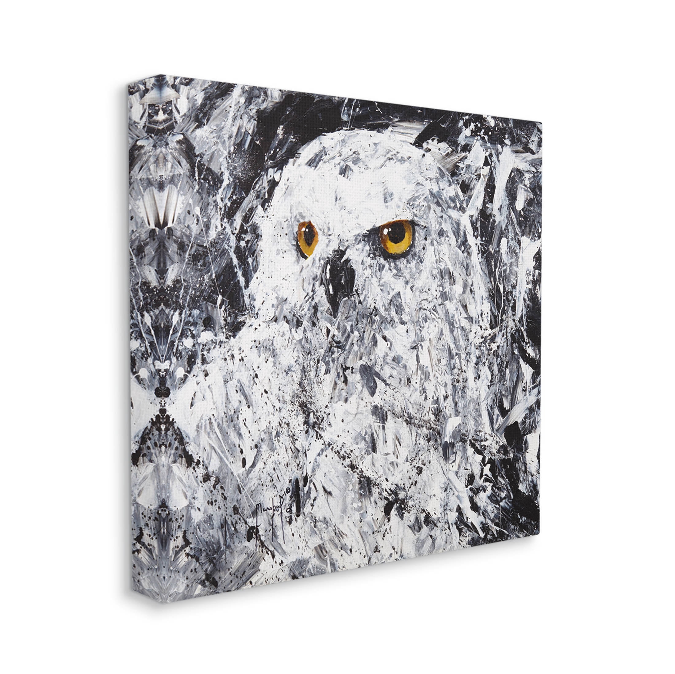 Stupell Industries Modern Snowy Owl Portrait Painting Gallery Wrapped Canvas Print Wall Art, Design by Joseph Marshal Foster