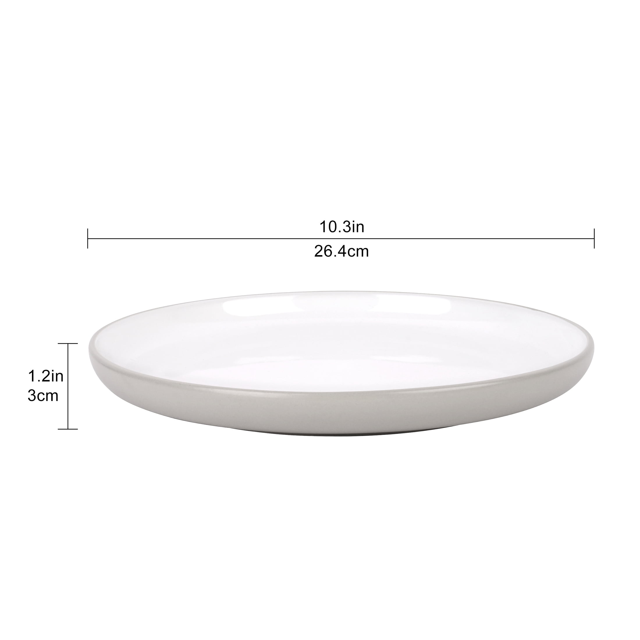 Mainstays Two Tone Tan Ceramic Dinner Plate