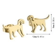thumbnail image 3 of SUSHANG Pet Dog Earrings New Stainless Steel Cute Pet Dog Earrings Female Light Luxury Earrings Cute Unisex Earrings Earrings for Birthday Christmas, 3 of 5
