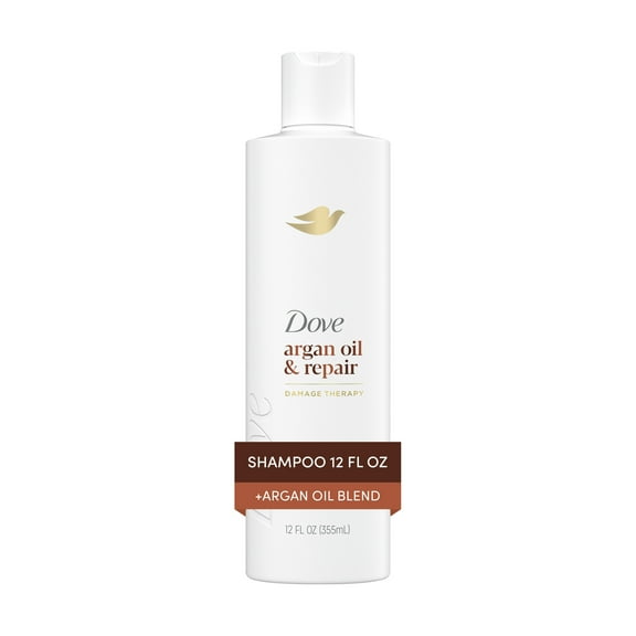 Dove Shampoo Argan Oil & Repair for Women Fine Hair with Bio-Protein Care Technology, 12 fl oz