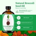 thumbnail image 4 of SVA Broccoli Seed Oil - 4 Fl Oz – 100% Natural Cold Pressed Broccoli Oil - for Face, Skin Care, Hair Care, Scalp Massage & Body Massage – Carrier Oil with Dropper, 4 of 8