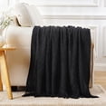 thumbnail image 4 of Battilo Black Knit Throw Blanket, Boho Decorative Blanket for Bed, Sofa, Living Room,50"x60", 4 of 8