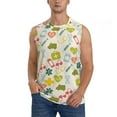 thumbnail image 2 of Lsque Medical Icons Print Men's Cotton Blend Sleeveless Muscle Shirts (S-3XL)- Moisture Wicking, Odor Protection, UPF 30+,Medium, 2 of 8