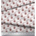 thumbnail image 3 of Soimoi Red Cotton Voile Fabric Paisleys Paisley Print Fabric by the Yard 42 Inch Wide, 3 of 3