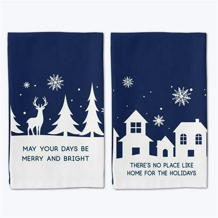 

Youngs 92832 Cotton Christmas Midnight Kitchen Towel Assorted Color - 2 Piece