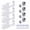 White Diamond -4, variant on VOCOO Disposable Ear Piercing Kit with Studs for Ears, Nose, and Lips, Set of 4, White