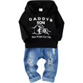 thumbnail image 6 of CARETOO Baby Boy Clothes, Long Sleeve Printing Hoodie with Jeans Pants Outfits Set Size 3T-4T, 6 of 9