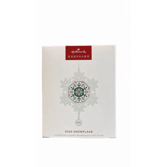 Hallmark 2025 Keepsake Snowflake 2025 Porcelain Christmas Ornament New with Box