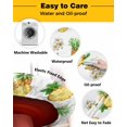 thumbnail image 3 of nqOlkjepod Summer Pineapple Round Tablecloth, Fitted Table Cover with Elastic for 55"-60" Round Tables, Modern Tropical Fruit Watercolor Table Cloth Outdoor Dinning Party Waterproof Tablecloths, 3 of 6