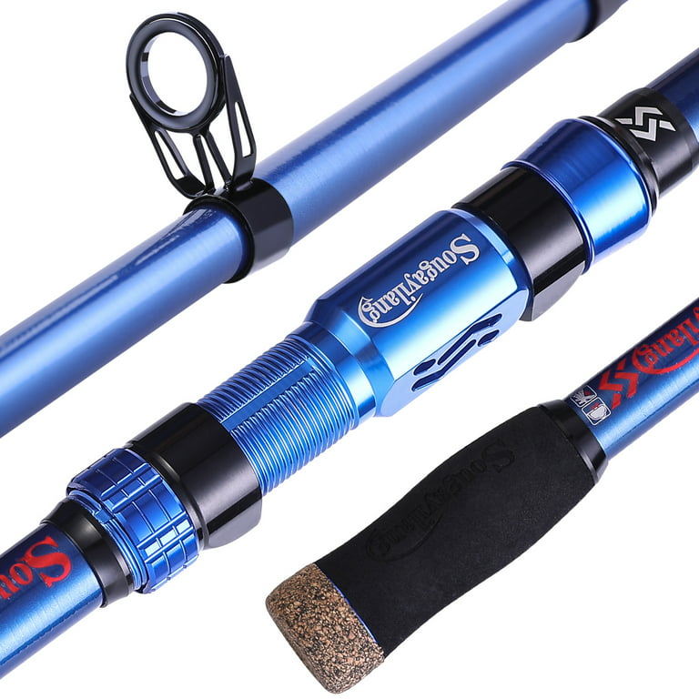 Sougayilang Spinning Telescopic Fishing Rod Carbon Fiber Pole with EVA  Handle and Metal Reel Seat 