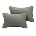 thumbnail image 3 of Sunbrella  Canvas Charcoal Corded Indoor/ Outdoor Pillows (Set of 2) 14 in x 24 in, 3 of 5