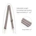 thumbnail image 4 of Wrapables Wide Adjustable Crossbody Handbag Strap, Women's Replacement Bag Strap for Purses, Khaki Stripes, 4 of 4